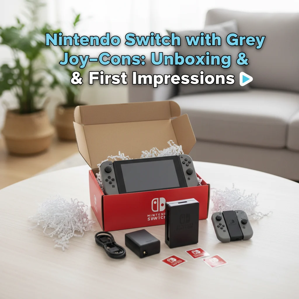 Nintendo Switch with Grey Joy-Cons: Unboxing & First Impressions